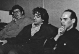 Nonostante le lunghe ore di studio di registrazione, Ted. Steve e Ronnie mostrano ancora una buona cera (ma in realtà é Invernizzina). Registrando "Altri Nani", SubCave Studios, Bologna, 1990. #LMT #linoeimistoterital #records #vinyle #theeighties #80s #altrinani #italianrock #Bologna #recordingstudio